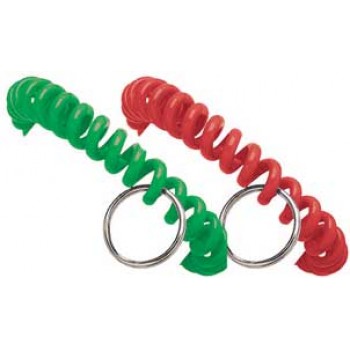 Solid Color Wrist Coil-Split Ring - 100 Pack